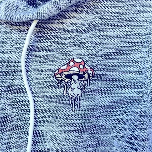 Dikotomy Pullover Hoodie Size M Melting Mushroom Navy & White - Picture 9 of 10
